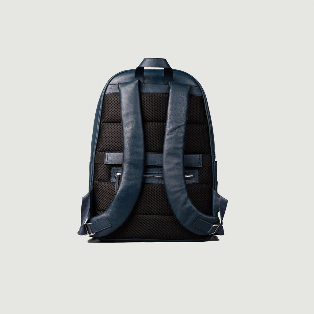 The Philos Midnight Blue Leather Backpack
