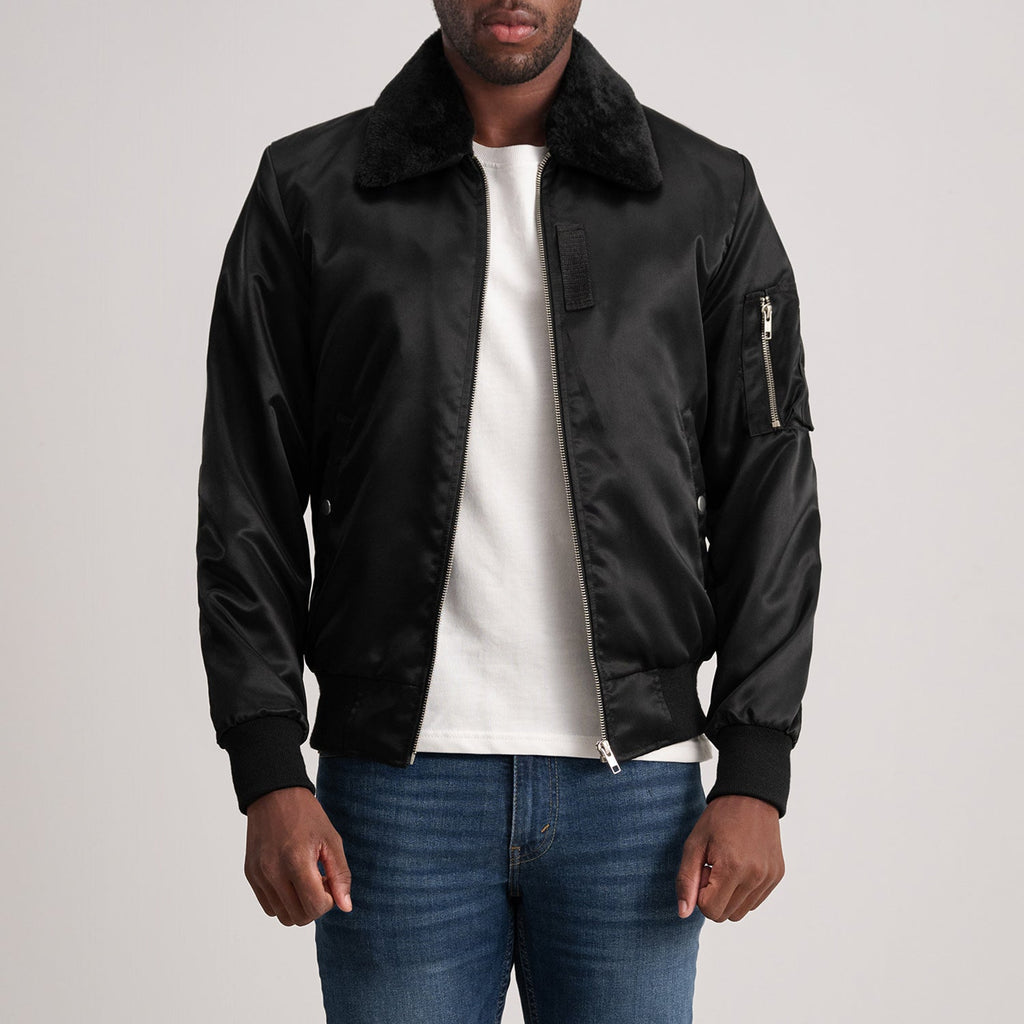 Clyde B-15 Black Bomber Jacket