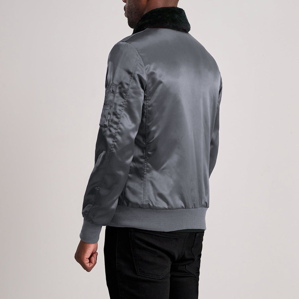 Clyde B-15 Grey Bomber Jacket