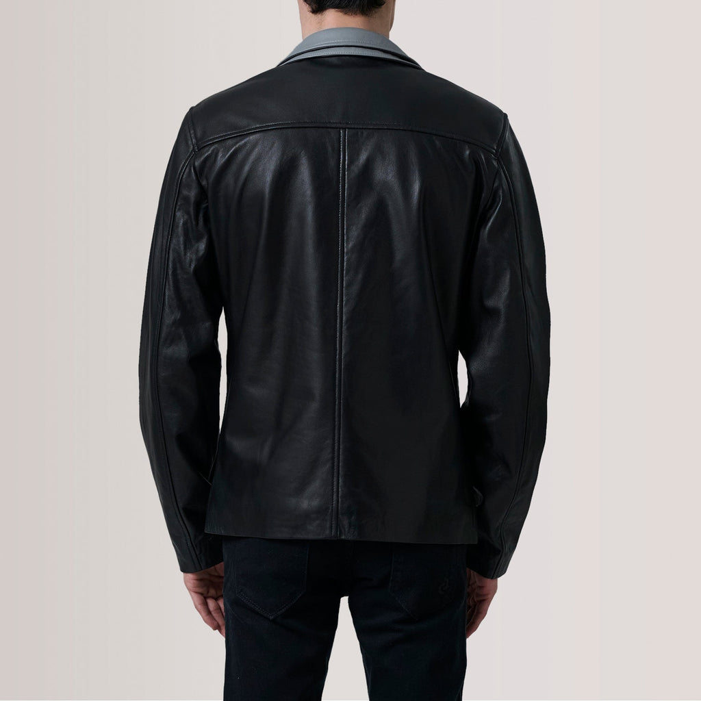 Henrik Black Leather Cafe Racer