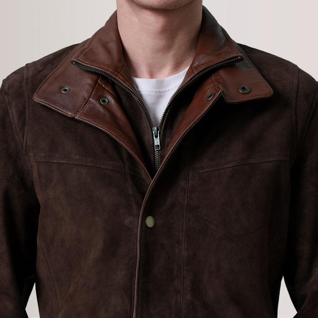 Henrik Brown Suede Cafe Racer