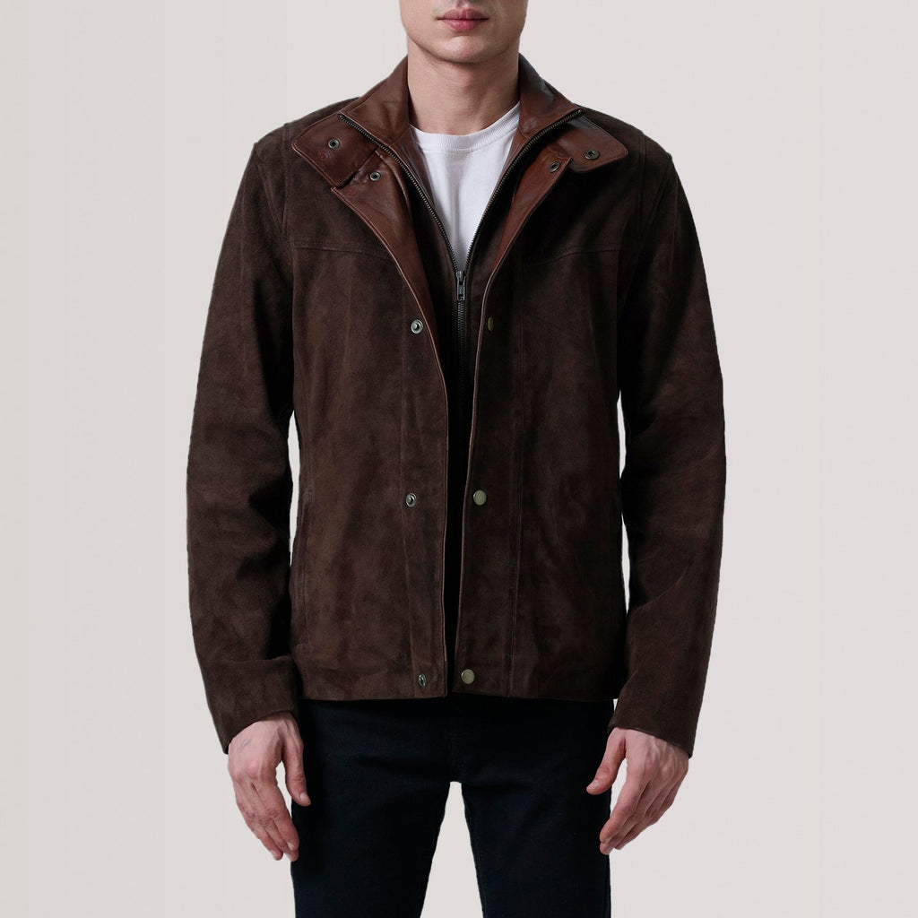 Henrik Brown Suede Cafe Racer