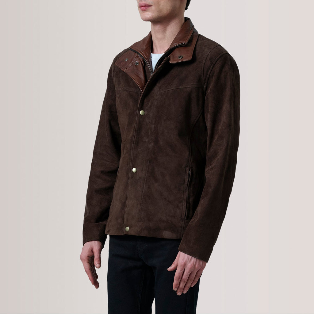 Henrik Brown Suede Cafe Racer