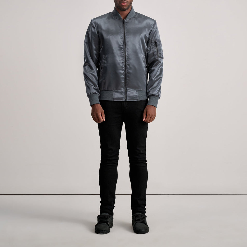 Quinton MA-1 Grey Bomber Jacket