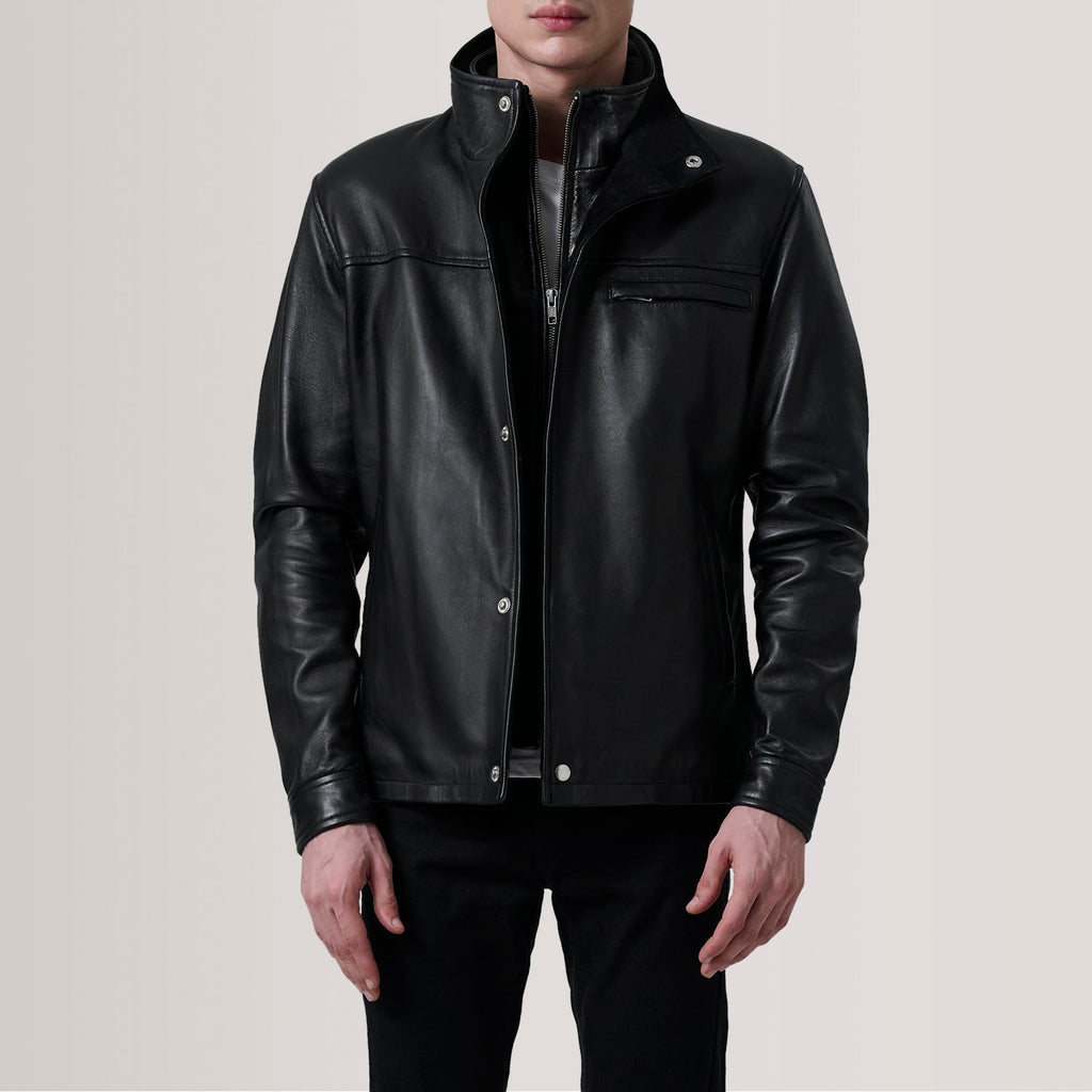 Sean Black Leather Classic Jacket SH92