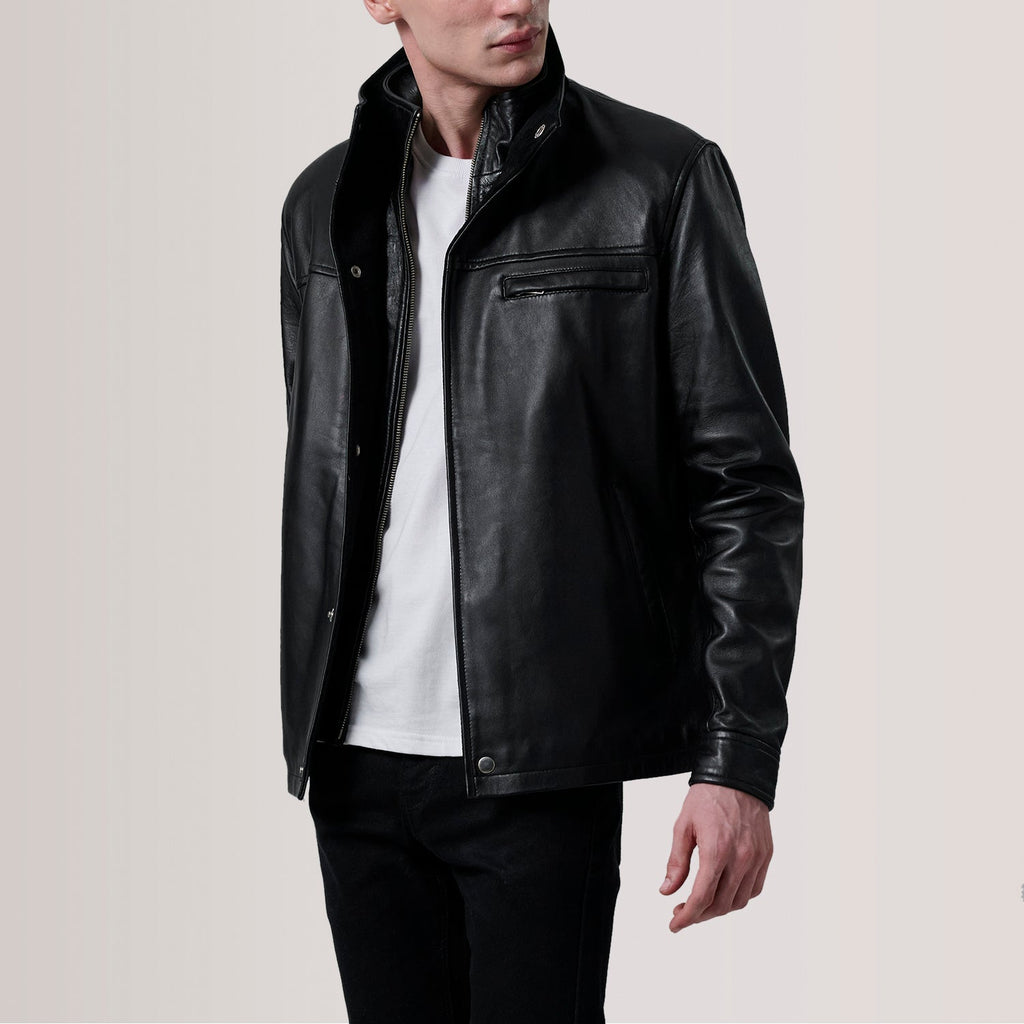 Sean Black Leather Classic Jacket SH92