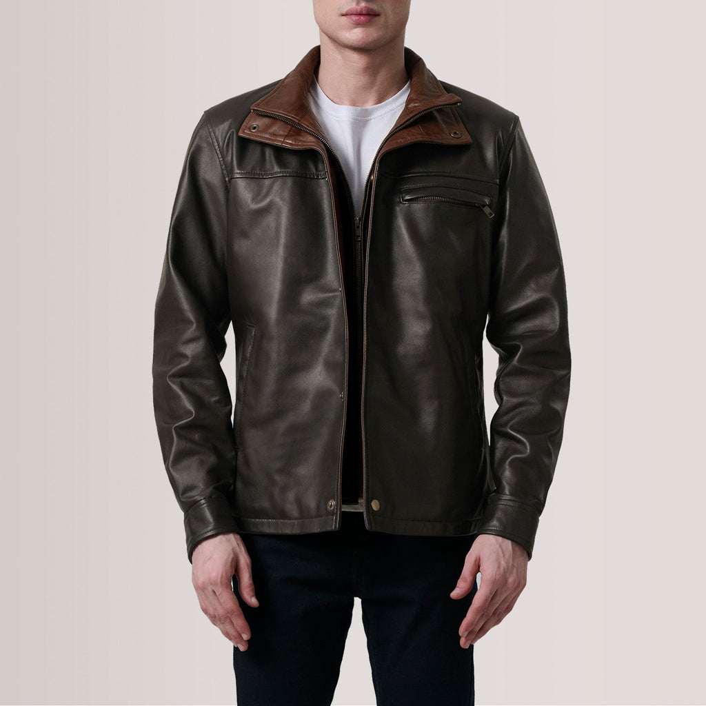 Sean Brown Leather Classic Jacket SH90