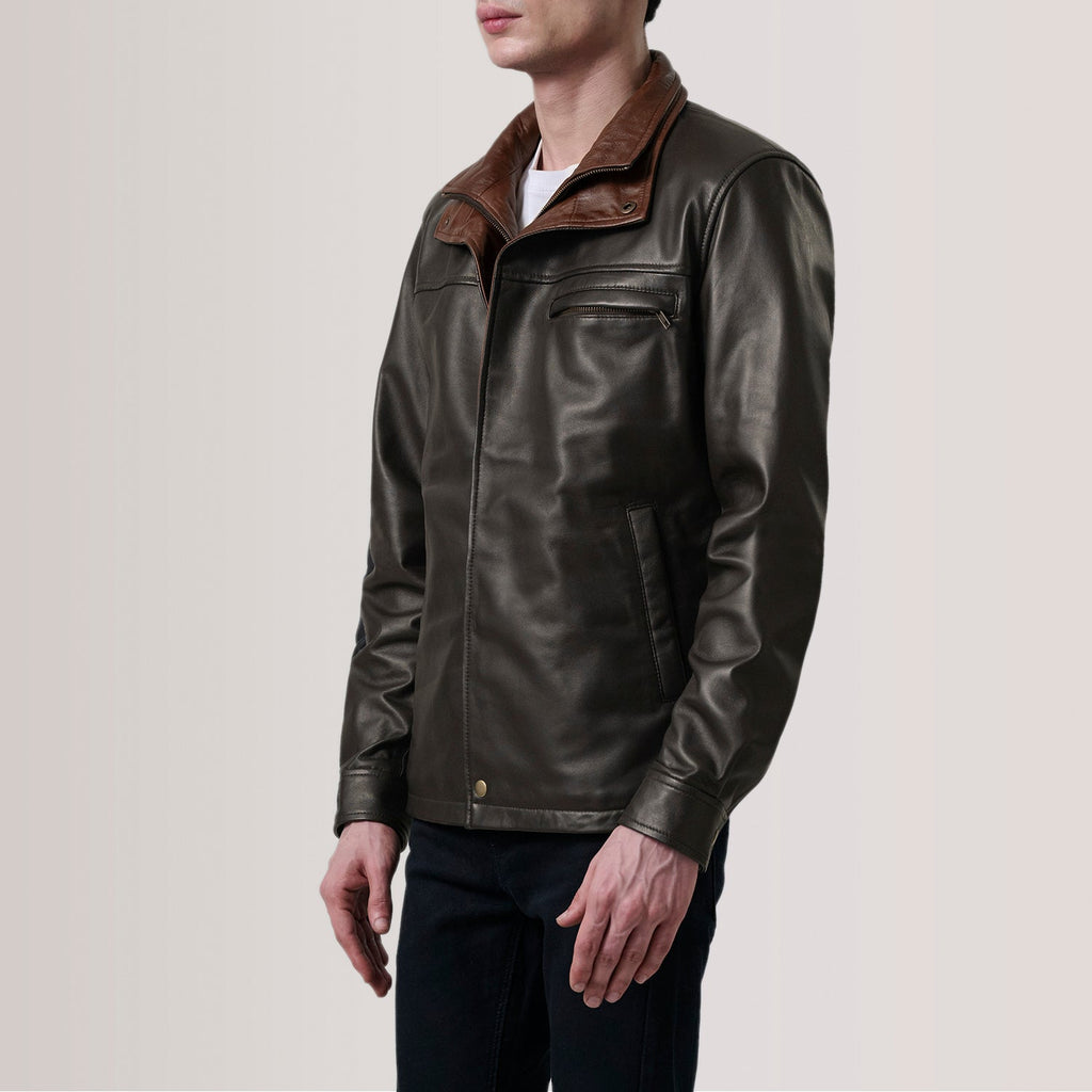 Sean Brown Leather Classic Jacket SH90