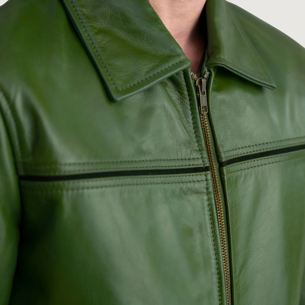 Mystical Green Leather Jacket