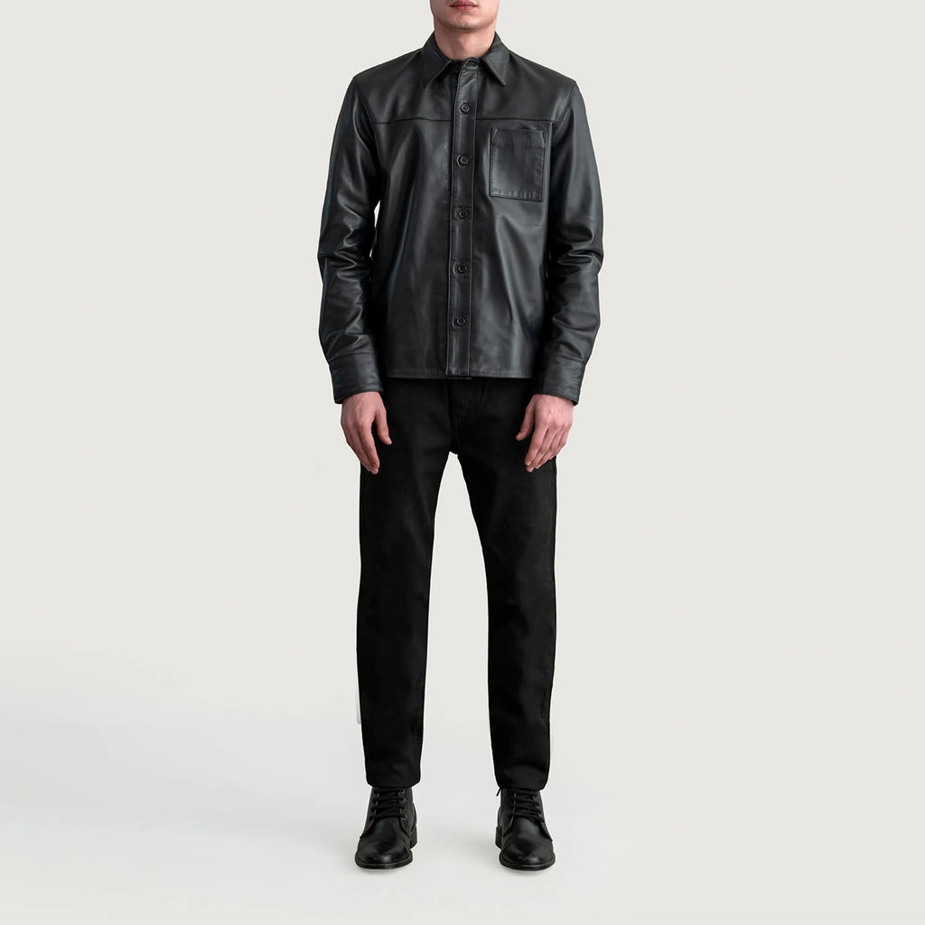 Scout Black Leather Shirt SH97