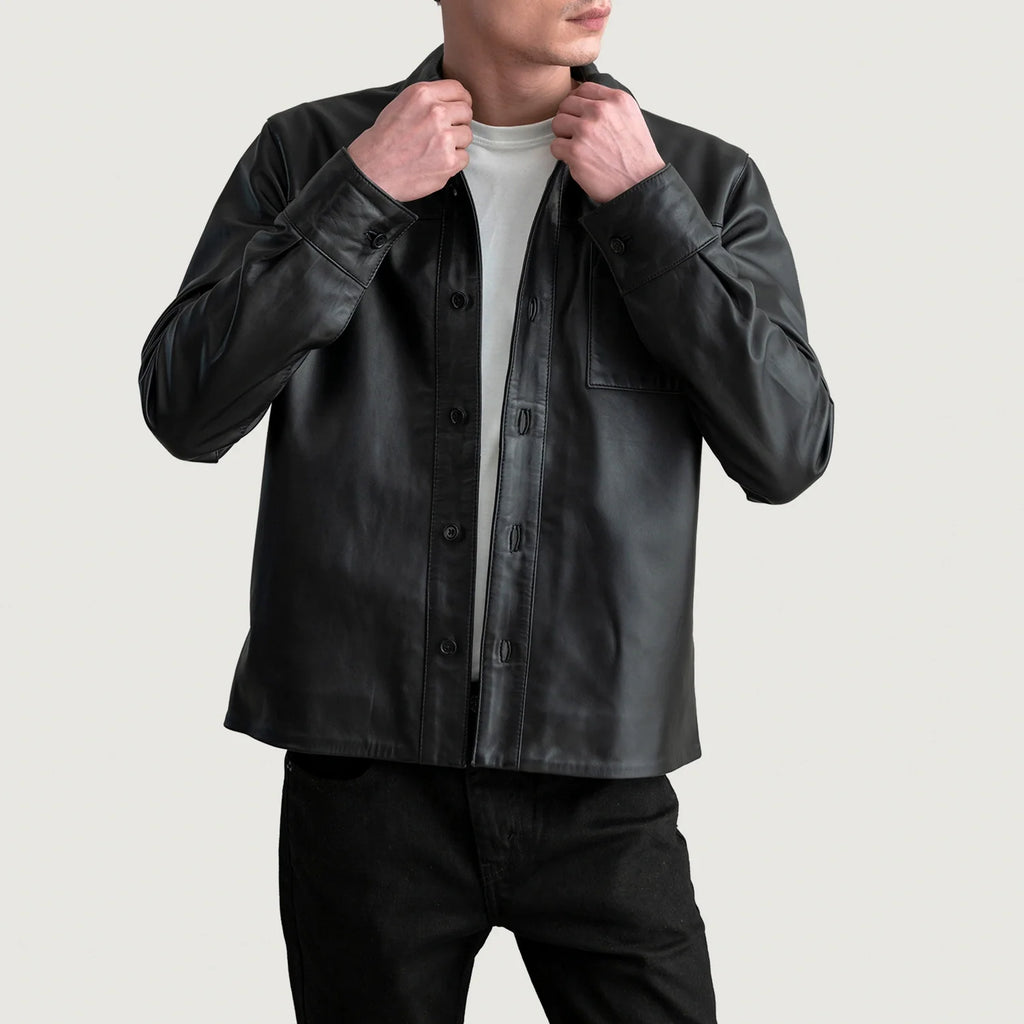 Scout Black Leather Shirt SH97