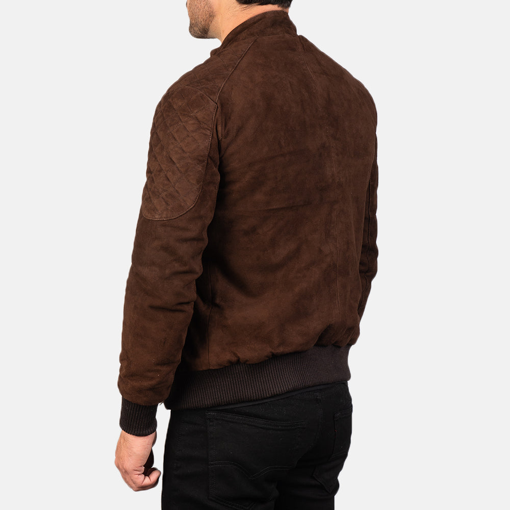 Sven Mocha Suede Bomber Jacket SH72