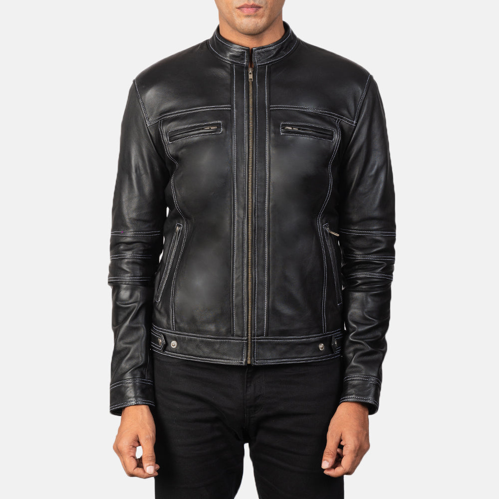 Youngster Black Leather Biker Jacket SH17