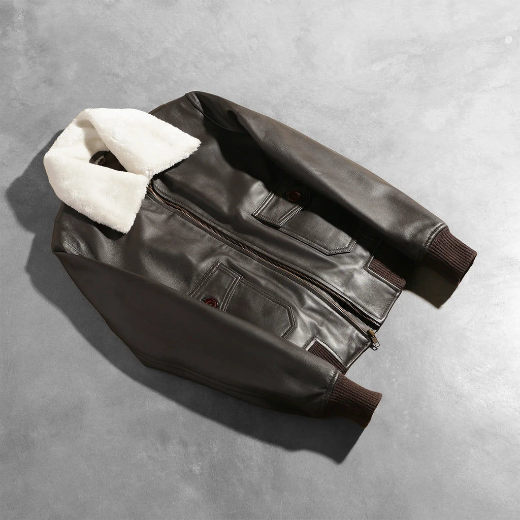 Stella G-1 Brown Leather Bomber Jacket SH530