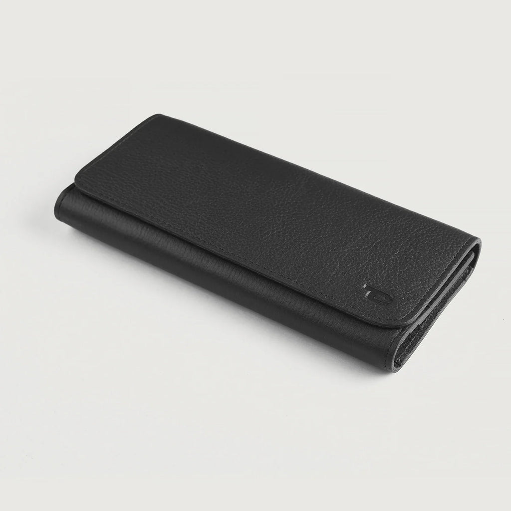 Taylor Black Leather Continental Wallet