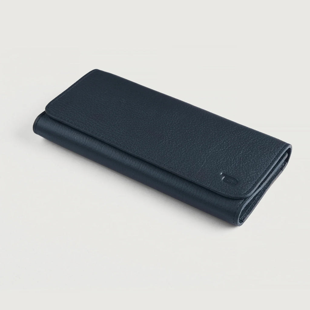 Taylor Blue Leather Continental Wallet