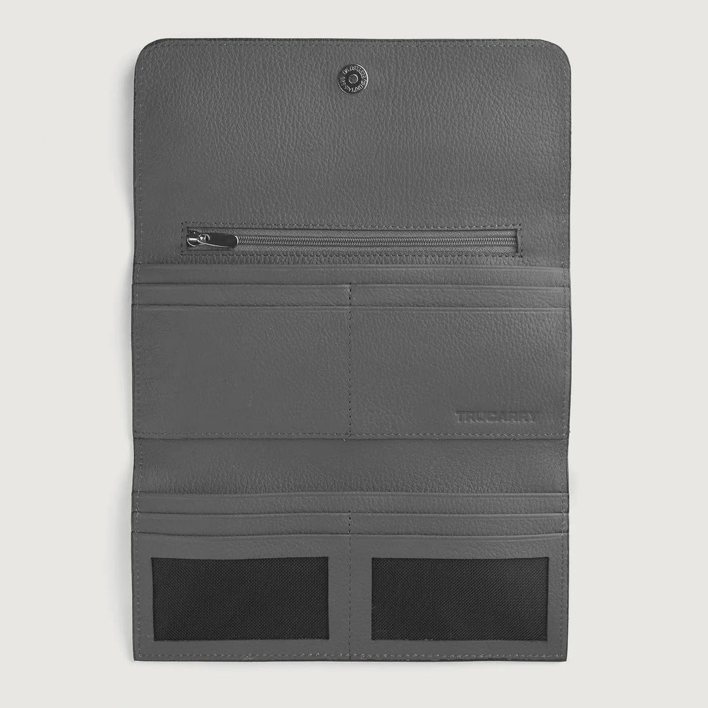 Taylor Grey Leather Continental Wallet