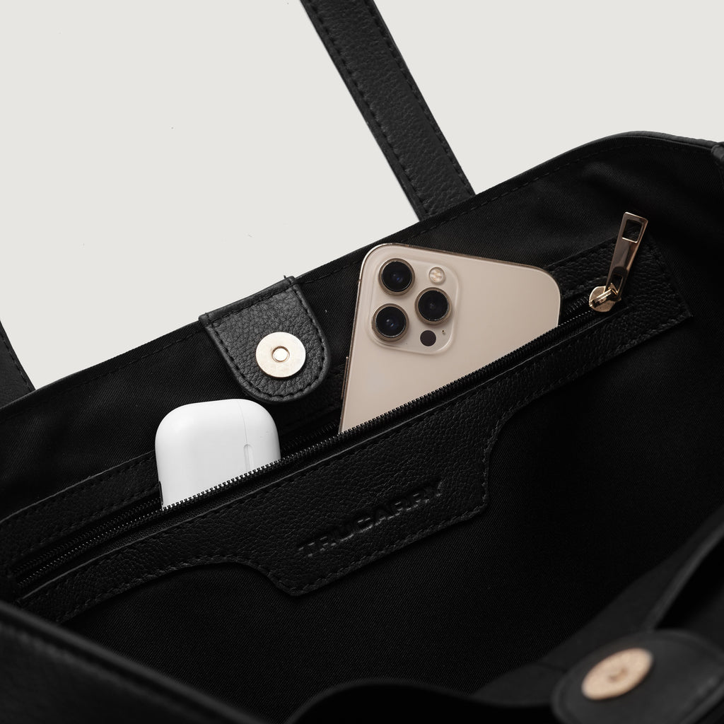 The Bianca Black Leather