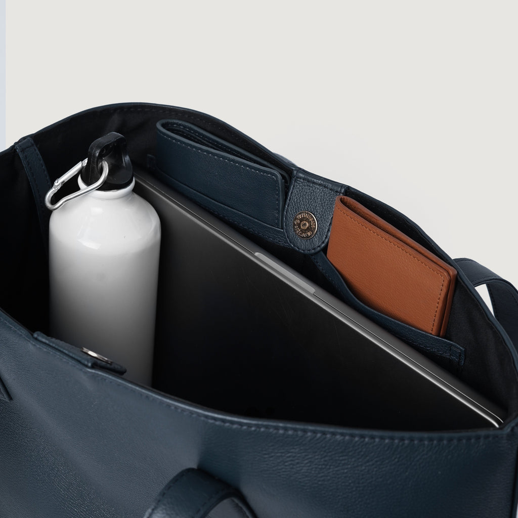 The Bianca Blue Leather