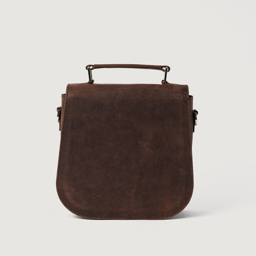 The Sandra Vintage Distressed Brown Leather