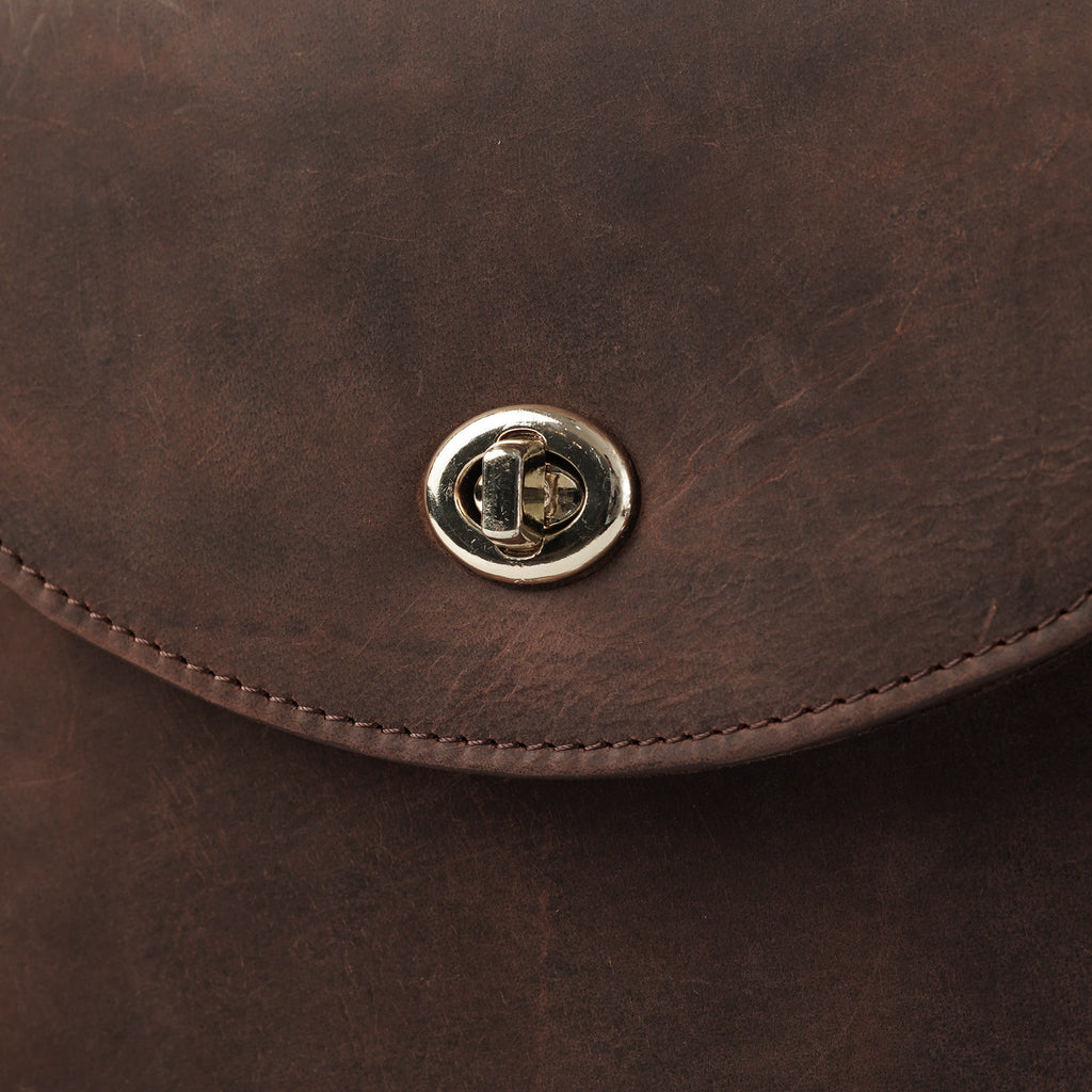 The Sandra Vintage Distressed Brown Leather