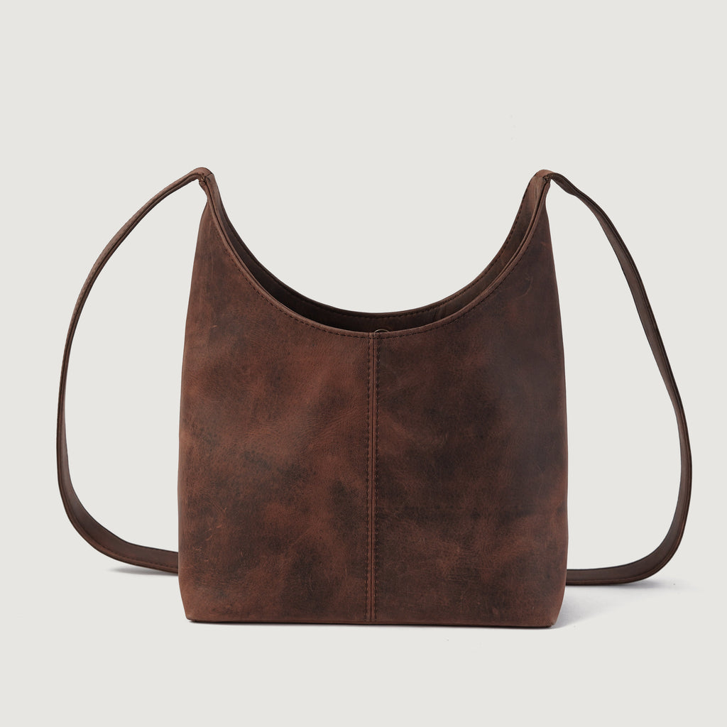 The Stefani Vintage Distressed Brown Leather