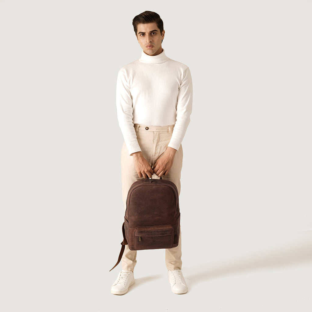 The Philos Vintage Distressed Brown Leather