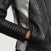 Alia Metallic Black Leather Biker Jacket SH647