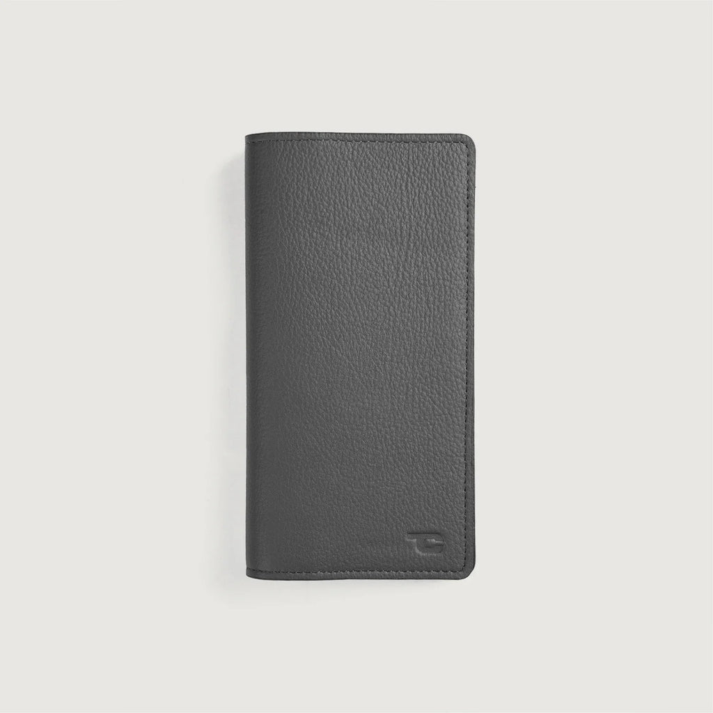 Cameron Grey Leather Long Wallet