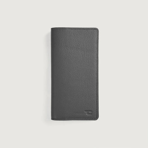 Cameron Grey Leather Long Wallet