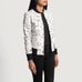 Donna Blake White Leather Bomber Jacket SH615