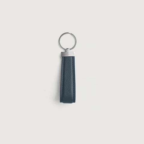 Elroy Blue Leather Keychain