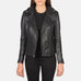 Flashback Black Leather Biker Jacket SH602