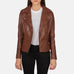 Flashback Brown Leather Biker Jacket SH600