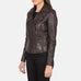 Flashback Maroon Leather Biker Jacket SH599