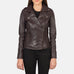 Flashback Maroon Leather Biker Jacket SH599