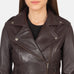 Flashback Maroon Leather Biker Jacket SH599
