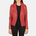 Flashback Red Leather Biker Jacket SH598