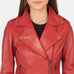 Flashback Red Leather Biker Jacket SH598
