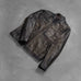 Ionic Distressed Brown Leather Biker Jacket