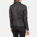 Kelsee Distressed Black Leather Biker Jacket SH593