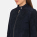 Kelsee Navy Blue Suede Biker Jacket SH589