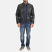 Rustic Black Leather Biker Jacket SH100