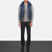 Fuston Blue Hooded Puffer Vest