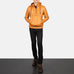 Kenton Hooded Brown Leather Pullover Jacket
