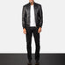 Moda Black Leather Bomber Jacket