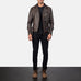 Vincent Brown Leather Biker Jacket SH42