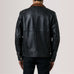Alfred Black Leather Bomber Jacket