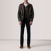 Alfred Brown Leather Bomber Jacket