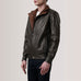 Alfred Brown Leather Bomber Jacket